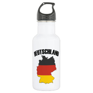 Botella De Agua Mapa de Deutschland - Bandera alemana - Viajes de