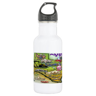 Botella De Agua Mapa de Personalizados de Midland Texas
