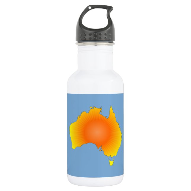 Botella De Agua Mapa de Sunny Australia (Anverso)