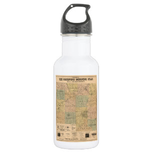 Botella De Agua Mapa del condado de Winnebago Illinois (1902)