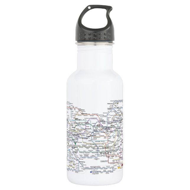 Botella De Agua Mapa del subterráneo de Seul (Anverso)