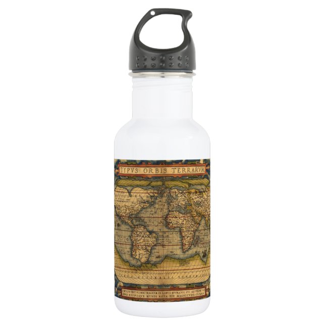 Botella De Agua Mapa Mundial Viaje Antiguo Ortelius Europa (Anverso)