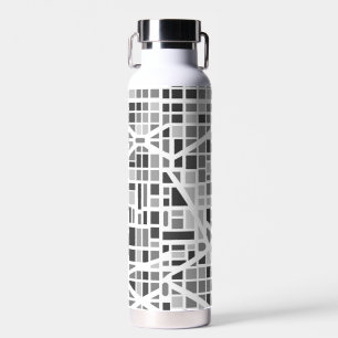 Botella De Agua Mapa urbano moderno Diseño arquitectónico blanco g