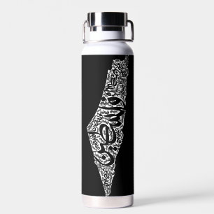 Botella De Agua Mapa y bandera de Palestina libre ف ن س ط