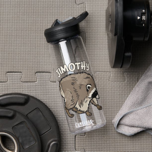 Botella De Agua Mapache de Jimothy en estilo cómico