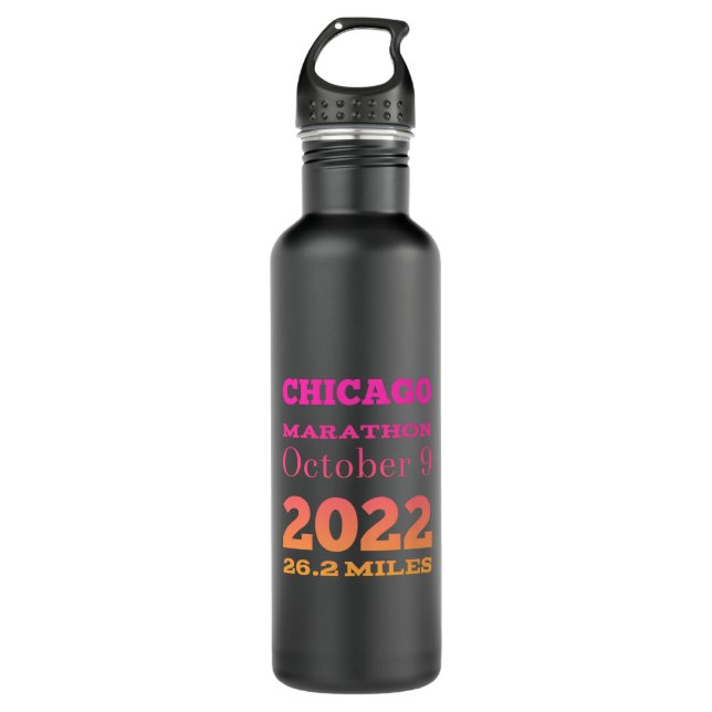 Botella De Agua Maratón de Chicago 2022 (Anverso)