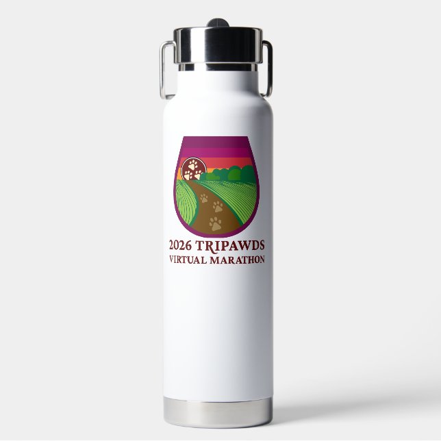 Botella De Agua Maratón Tripawds 2026 (Frente)