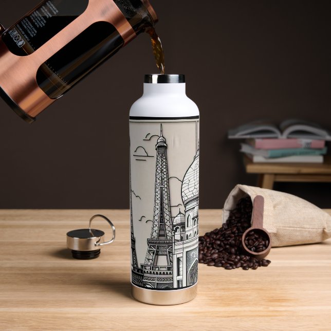 Botella De Agua "Maravillas urbanas" (Café)