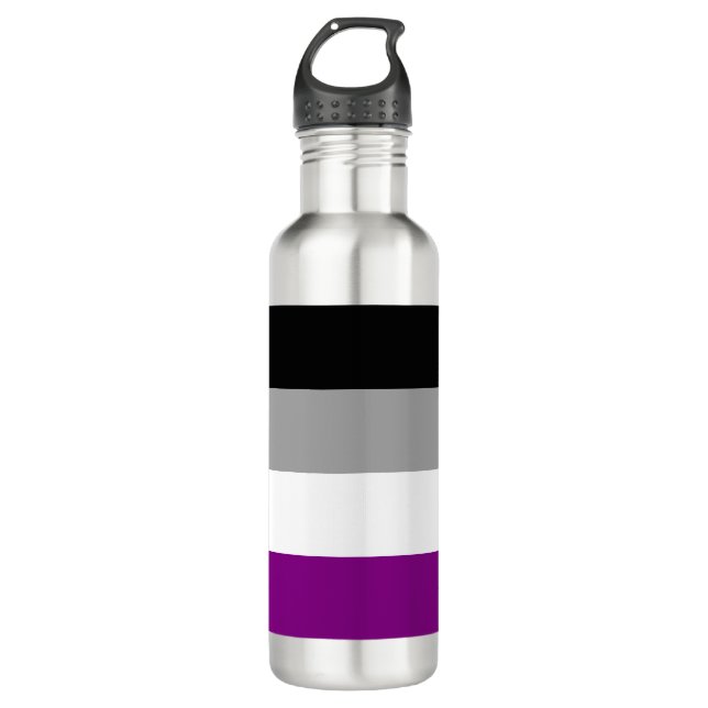 Botella De Agua Marca de orgullo asexual (Anverso)