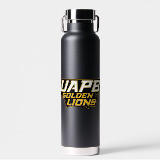 Botella De Agua Marca de palabra de los Golden Lions de UAPB
