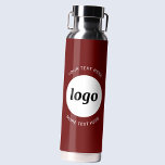 Botella De Agua Marca promocional de marca comercial de texto de l<br><div class="desc">Diseño sencillo de logotipo y texto personalizado para fomentar la lealtad de la marca y promocionar su pequeña empresa. Reemplace el logotipo por el suyo propio y cambie o elimine el texto superior e inferior al personalizar. Perfecto para fines promocionales y para dar a empleados,  clientes y clientes.</div>