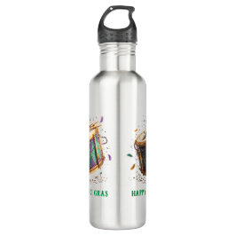Botella De Agua Mardi Gras Festive Drum