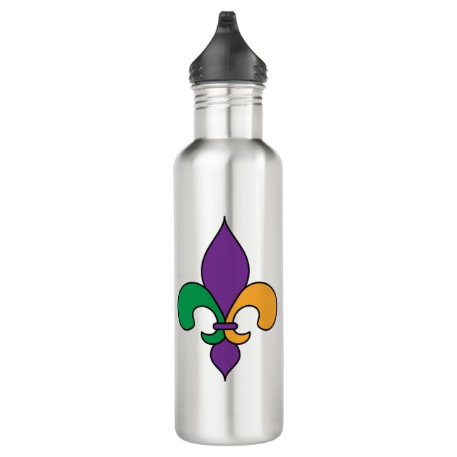 Botella De Agua Mardi Gras Fleur de Lis Louisiana (Derecha)