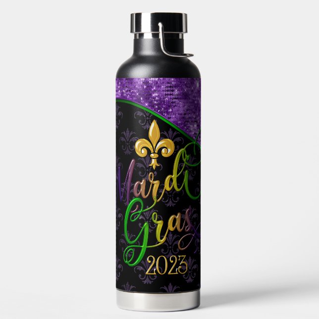 Botella de agua Mardi Gras, Mardi Gras 2023 (Izquierda)