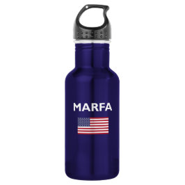 Botella De Agua Marfa Texas Estados Unidos Bandera estadounidense 