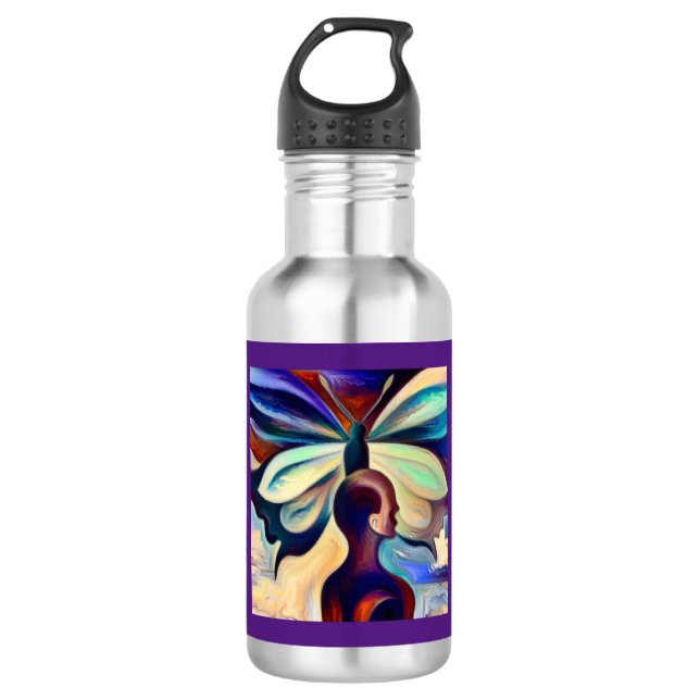Botella De Agua Mariposa animal espiritual 2 (Anverso)
