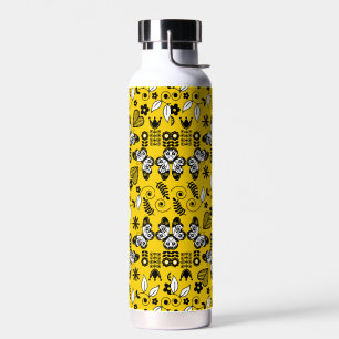 Botella De Agua Mariposa Arte folclórico escandinavo