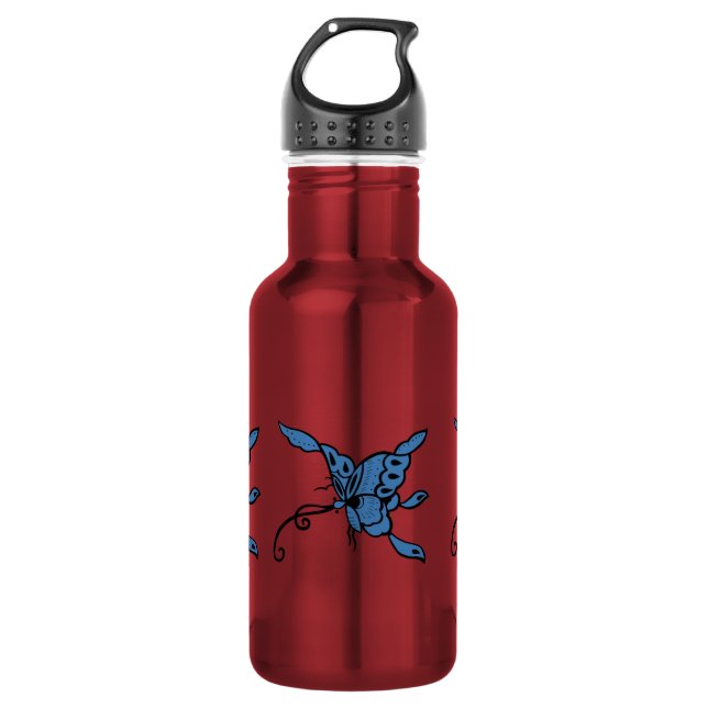 Botella De Agua Mariposa azul (Anverso)