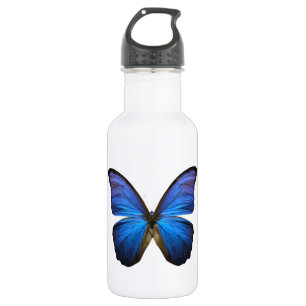 Botella De Agua Mariposa azul radiante