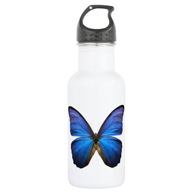 Botella De Agua Mariposa azul radiante (Anverso)