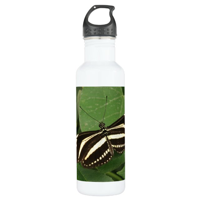 Botella De Agua Mariposa cebra (Anverso)