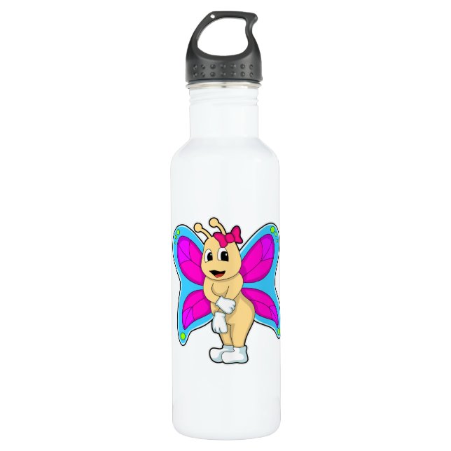 Botella De Agua Mariposa con cinta (Anverso)