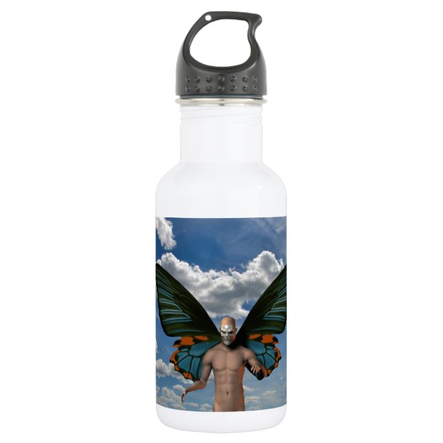 Botella De Agua Mariposa de cráneo (Anverso)