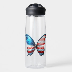 Botella De Agua Mariposa de Estados Unidos/patriota 4 de julio