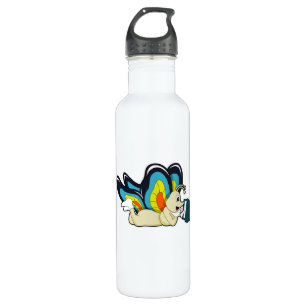 Botella De Agua Mariposa en lectura con libro