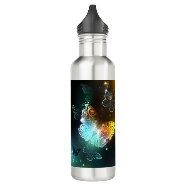 Botella De Agua Mariposa luminosa y mariposas nocturnas (Izquierda)