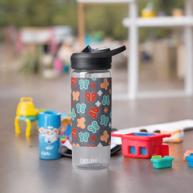 Botella De Agua Mariposa Multicolor (Water Bottle)