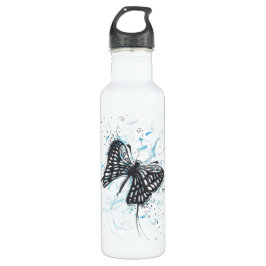 Botella De Agua Mariposa negra 