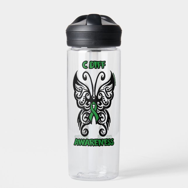 Botella De Agua Mariposa/Tribal...C Diff (Delante)
