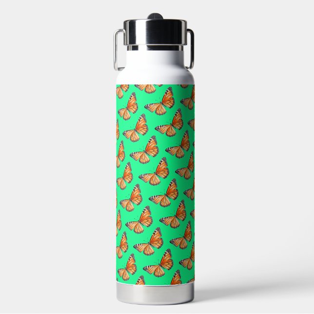 Botella De Agua Mariposa verde lima (Frente)