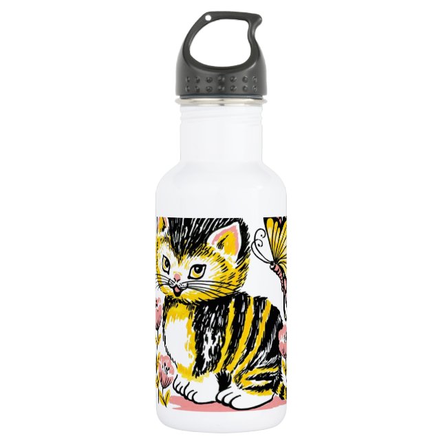 Botella De Agua Mariposa y gatito (Anverso)