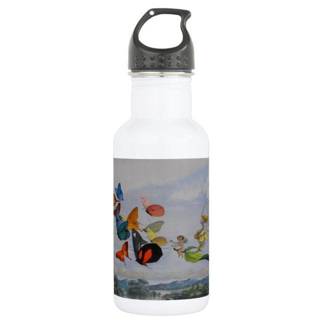 Botella De Agua Mariposa y Reina Hada Mariposas Hadas (Anverso)