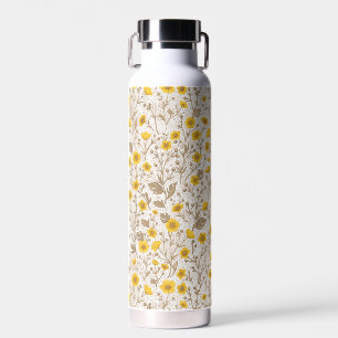Botella De Agua Mariposas, amarillas y marrones