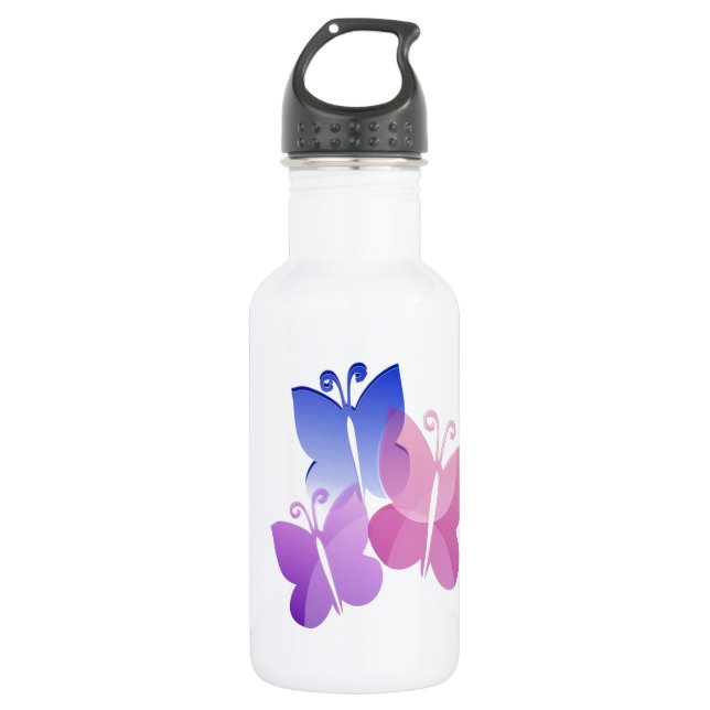 Botella De Agua Mariposas de colores (Anverso)
