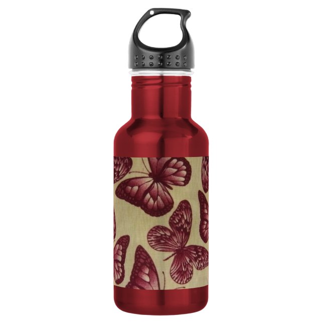 Botella De Agua Mariposas púrpuras (Anverso)