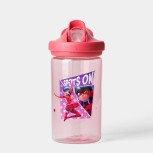 Botella De Agua Mariquita Spots On Purple Graphic