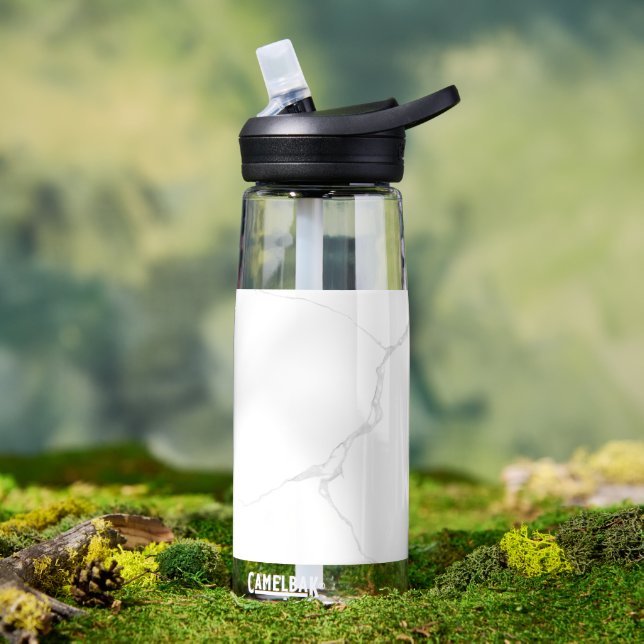 Botella De Agua Mármol Blanco  (Al aire libre (girado))