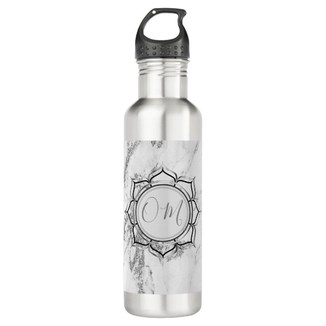 Botella De Agua Mármol clásico elegante OM (Anverso)