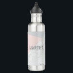 Botella De Agua Mármol, gris, rosa color de rosa del oro moderno<br><div class="desc">Mármol,  gris,  botella de agua personalizada moderna del rosa color de rosa del oro. El color rosado puede ser cambiado. Parte de una colección.</div>