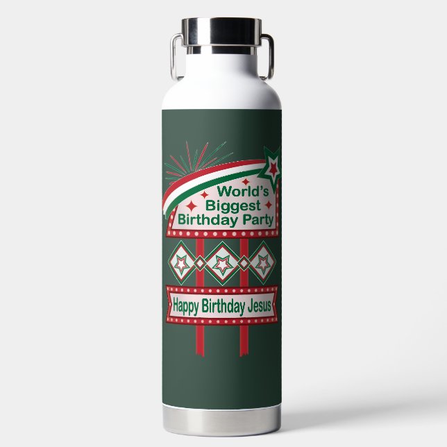 Botella De Agua Marquesina del mayor cumpleaños del mundo (Delantero)