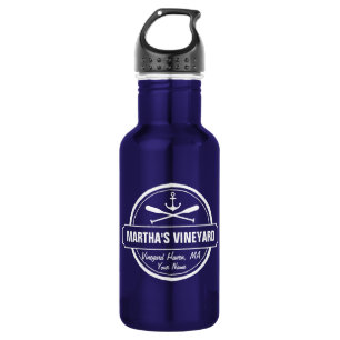 Botella De Agua Martha's Vineyard MAMÁES personalizado del ancla 