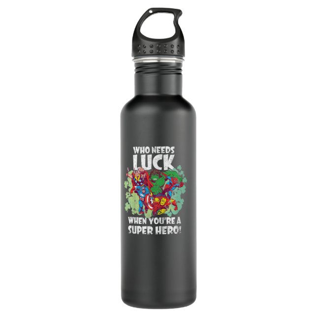 Botella De Agua Marvel Super Hero Luck St Patrick's Day Shamrock 1 (Anverso)