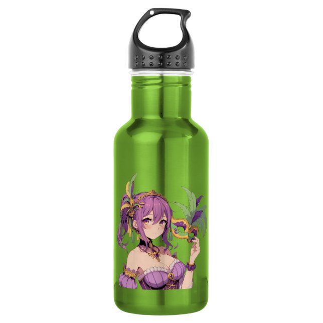Botella De Agua máscara de Anime Mardi Gras (Anverso)