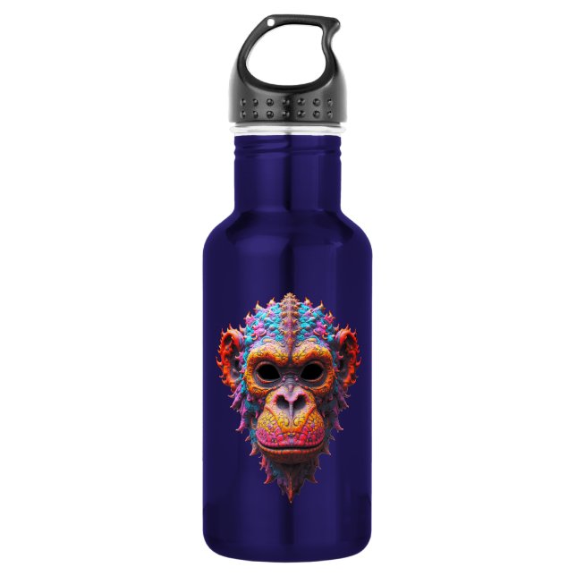 Botella De Agua Máscara de Chimpancé Ornata (Anverso)