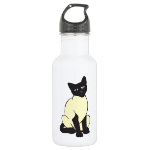 Botella De Agua Mascota gato siamés Destino Animales