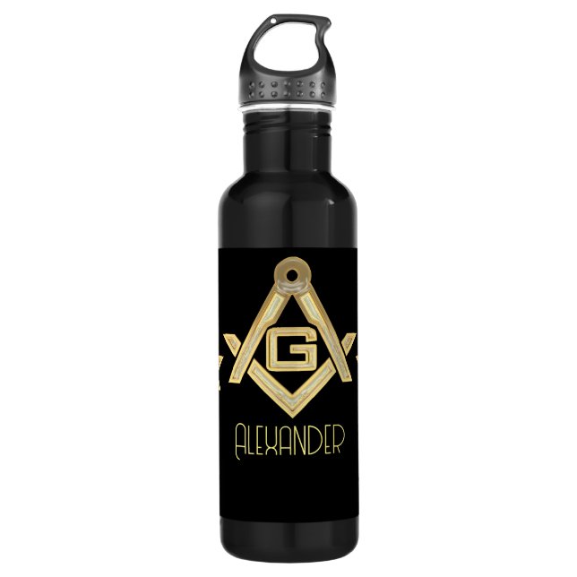 Botella De Agua Masonic Golden Rush (Anverso)